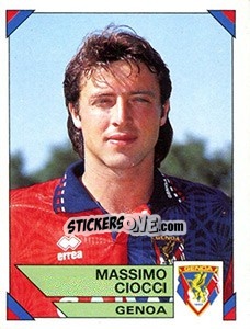 Sticker Massimo Ciocci - Calciatori 1993-1994 n. 95 - Panini