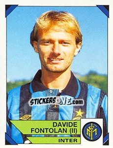 Sticker Davide Fontolan - Calciatori 1993-1994 - Panini