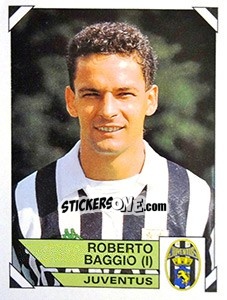 Sticker Roberto Baggio - Calciatori 1993-1994 n. 127 - Panini