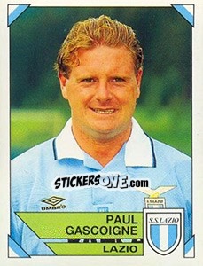 Sticker Paul Gascoigne - Calciatori 1993-1994 n. 151 - Panini