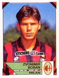 Sticker Zvonimir Boban - Calciatori 1993-1994 n. 182 - Panini