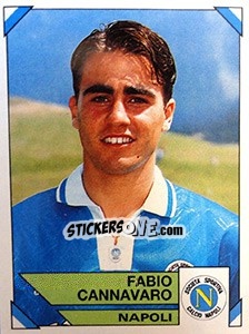 Sticker Fabio Cannavaro - Calciatori 1993-1994 n. 198 - Panini