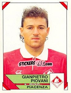 Sticker Gianpietro Piovani - Calciatori 1993-1994 - Panini