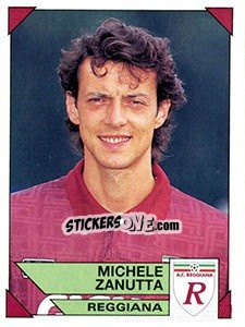 Sticker Michele Zanutta - Calciatori 1993-1994 - Panini