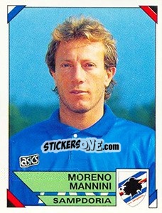Sticker Moreno Mannini - Calciatori 1993-1994 - Panini