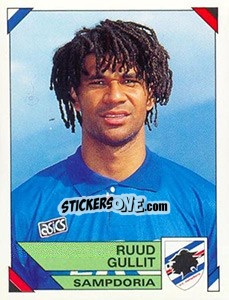 Sticker Ruud Gullit - Calciatori 1993-1994 n. 292 - Panini