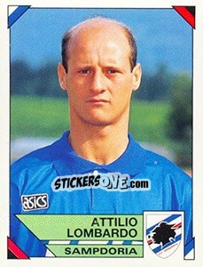 Sticker Attilio Lombardo - Calciatori 1993-1994 n. 295 - Panini