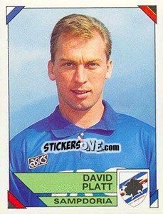 Figurina David Platt - Calciatori 1993-1994 - Panini