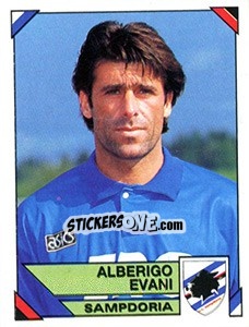 Sticker Alberigo Evani - Calciatori 1993-1994 n. 299 - Panini