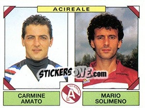 Sticker Carmine Amato / Mario Solimeno - Calciatori 1993-1994 n. 385 - Panini