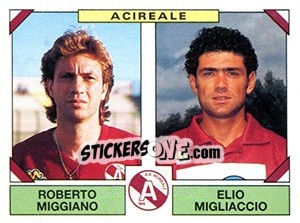 Sticker Roberto Miggiano / Elio Migliaccio - Calciatori 1993-1994 n. 387 - Panini