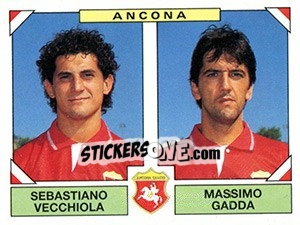 Sticker Sebatiano Vecchiola / Massimo Gadda - Calciatori 1993-1994 n. 397 - Panini