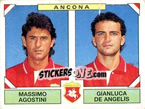 Sticker Massimo Agostini / Gianluca De Angelis - Calciatori 1993-1994 n. 398 - Panini