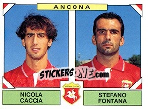Sticker Nicola Caccia / Stefano Fontana - Calciatori 1993-1994 n. 399 - Panini
