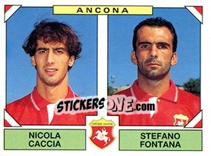 Figurina Nicola Caccia / Stefano Fontana - Calciatori 1993-1994 - Panini