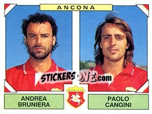 Sticker Andrea Bruniera / Paolo Cangini - Calciatori 1993-1994 n. 400 - Panini