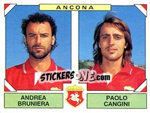 Cromo Andrea Bruniera / Paolo Cangini - Calciatori 1993-1994 - Panini