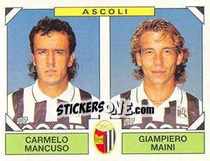 Sticker Carmelo Mancuso / Giampiero Maini - Calciatori 1993-1994 n. 404 - Panini