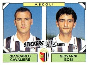 Sticker Giancarlo Cavaliere / Giovanni Bosi - Calciatori 1993-1994 n. 406 - Panini