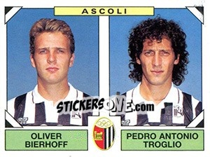 Sticker Oliver Bierhoff / Pedro Antonio Trogilo - Calciatori 1993-1994 n. 407 - Panini