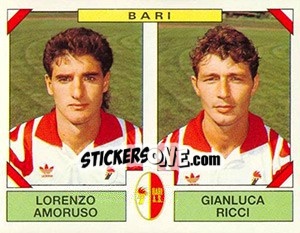 Cromo Lorenzo Amoruso / Gianluca Ricci - Calciatori 1993-1994 - Panini