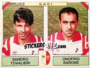 Sticker Sandro Tovalieri / Onofrio Barone - Calciatori 1993-1994 - Panini