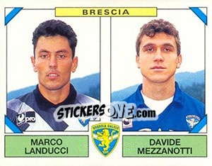 Cromo Marco Landucci / Davide Mezzanotti - Calciatori 1993-1994 - Panini