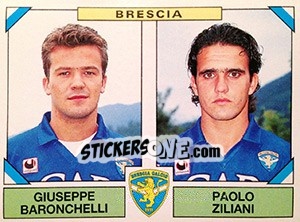 Cromo Giuseppe Baronchelli / Paolo Ziliani - Calciatori 1993-1994 - Panini