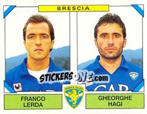 Sticker Franco Lerda / Gheorghe Hagi - Calciatori 1993-1994 - Panini