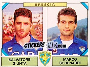 Sticker Salvatore Giunta / Marco Schenardi - Calciatori 1993-1994 n. 427 - Panini