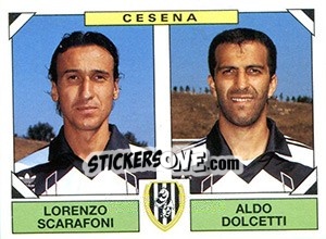 Sticker Lorenzo Scarafoni / Aldo Dolcetti - Calciatori 1993-1994 n. 434 - Panini
