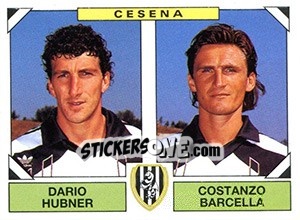 Sticker Dario Hubner / Costanzo Barcella - Calciatori 1993-1994 n. 435 - Panini