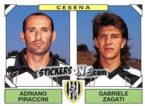 Cromo Adriano Piraccini / Gabriele Zagati - Calciatori 1993-1994 - Panini