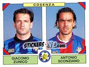 Figurina Giacomo Zunico / Antonio Sconziano - Calciatori 1993-1994 - Panini