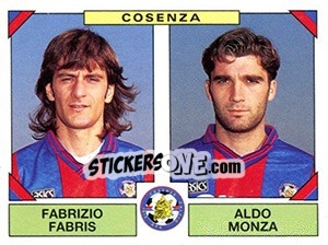 Sticker Fabrizio Farbis / Aldo Monza - Calciatori 1993-1994 n. 442 - Panini