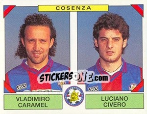 Sticker Vladimiro Caramel / Luciano Civero - Calciatori 1993-1994 n. 444 - Panini