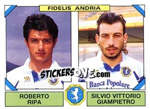 Sticker Roberto Ripa / Silvio Vittorio Giampietro - Calciatori 1993-1994 n. 450 - Panini