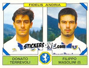 Cromo Donato Terrevoli / Filippo Masolini - Calciatori 1993-1994 - Panini