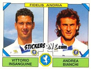 Sticker Vittorio Insanguine / Andrea Bianchi - Calciatori 1993-1994 n. 452 - Panini
