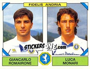 Sticker Giancarlo Romairone / Luca Monari - Calciatori 1993-1994 n. 453 - Panini