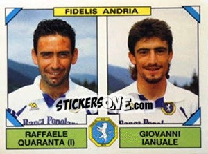 Cromo Raffaele Quaranta / Giovanni Ianuale - Calciatori 1993-1994 - Panini