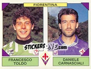 Sticker Francesco Toldo / Daniele Carnasciali - Calciatori 1993-1994 - Panini