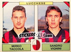 Sticker Mirko Taccola / Sandro Vignini - Calciatori 1993-1994 - Panini