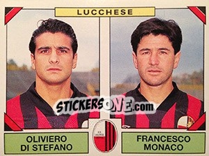 Figurina Oliviero Di Stefano / Francesco Monaco - Calciatori 1993-1994 - Panini