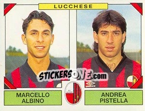 Sticker Marcello Albino / Andrea Pistella - Calciatori 1993-1994 n. 472 - Panini