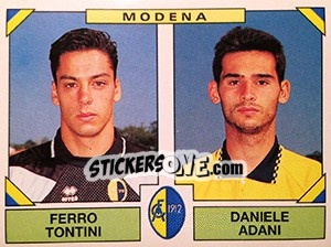 Sticker Ferro Tontini / Daniele Adani - Calciatori 1993-1994 n. 475 - Panini