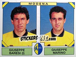 Cromo Giuseppe Baresi / Giuseppe Marino - Calciatori 1993-1994 - Panini