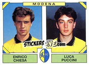 Sticker Enrico Chiesa / Luca Puccini - Calciatori 1993-1994 n. 480 - Panini