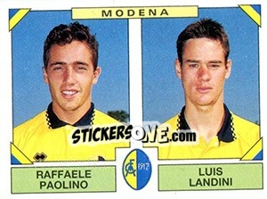 Sticker Raffaele Paolino / Luis Landini - Calciatori 1993-1994 n. 481 - Panini