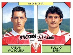 Sticker Fabian Valtolina / Fulvio Saini - Calciatori 1993-1994 n. 487 - Panini